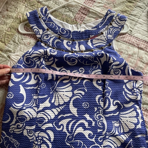 GUC 🩵LILLY PULITZER Blue/White dress - 14 - Picture 9 of 10